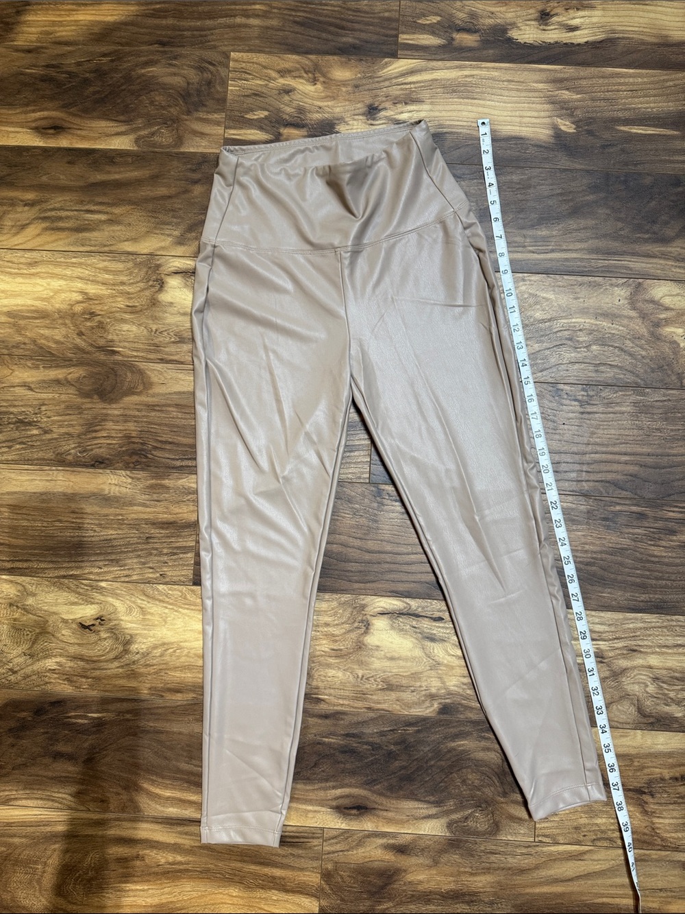 Zenana Outfitters Faux Leather Leggings - Tan
